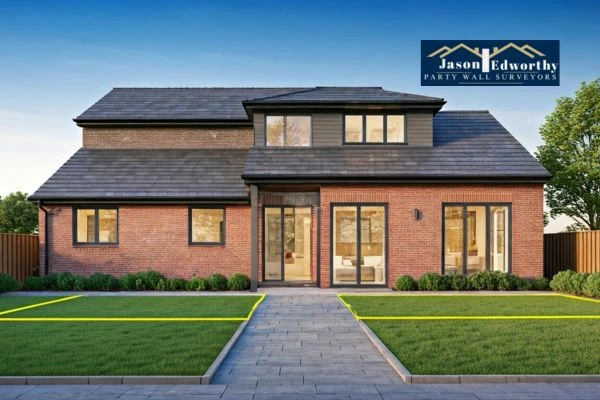 Home extension focusing on boundary line Chippenham